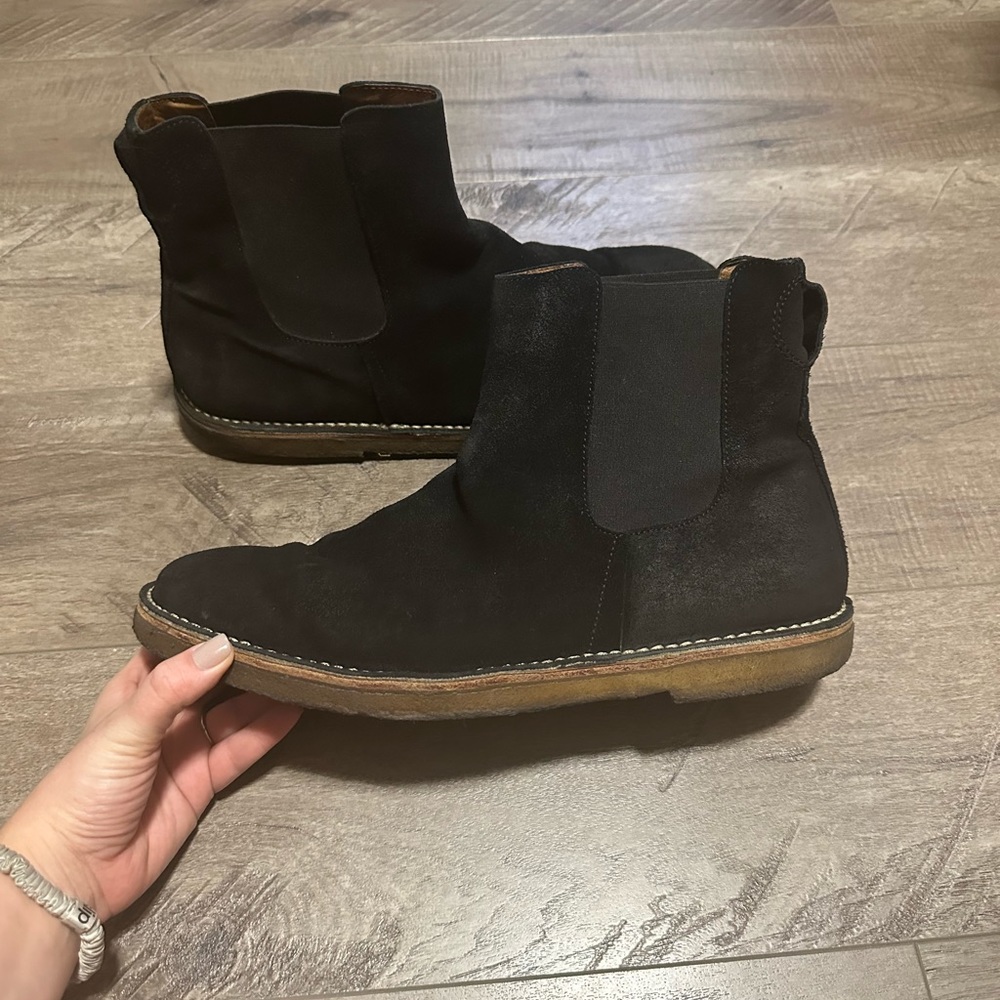 Folk Brandon Chelsea Boot Black Suede 42
